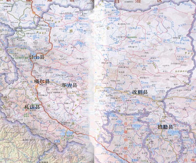 西藏旅游地图---点击看原图图片